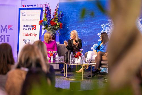 People speeking at a conference